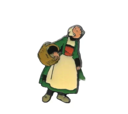 Pin's Bécassine panier en osier