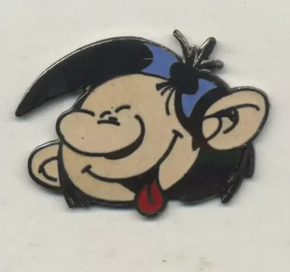 Pin’s Gaston Lagaffe tête tirant la langue Franquin