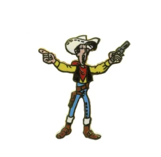 Pin's Lucky Luke bras en l'air