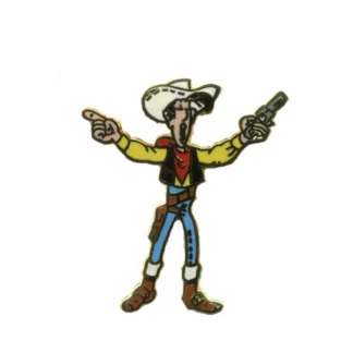 Pin's Lucky Luke bras en l'air