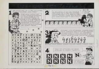planche originale Spirou Avez-vous des lettres