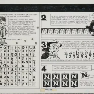 planche originale Spirou Avez-vous des lettres