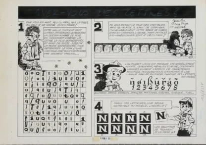 planche originale Spirou Avez-vous des lettres