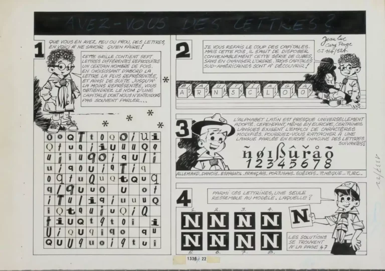 planche originale Spirou Avez-vous des lettres
