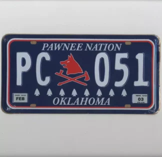 Plaque américaine Oklahoma Pawnee Nation