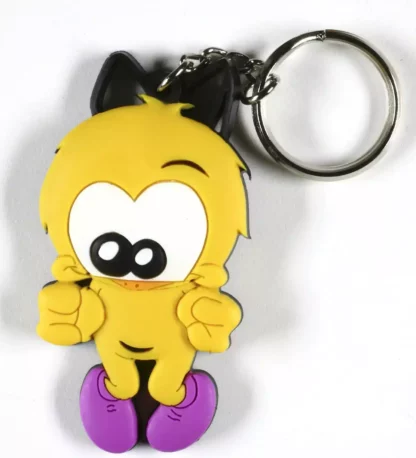 Porte-clés plat Le Piaf de bonne humeur par Dan Salel