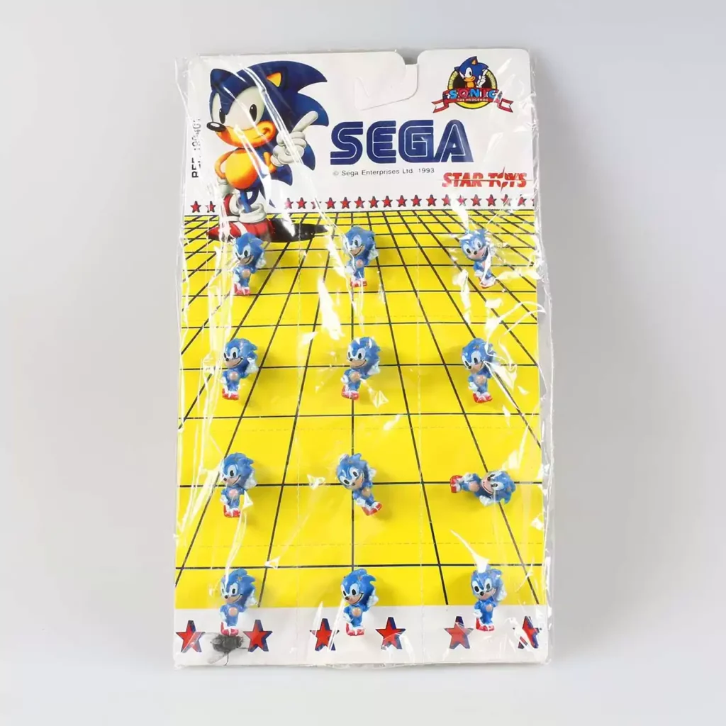 Présentoir 12 pin’s Sonic 3D 1993 Sega collector