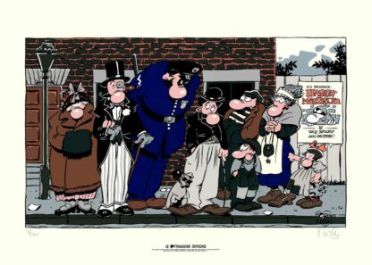 Florence Cestac, Harry Mickson, Sérigraphie signée, Charlie Chaplin