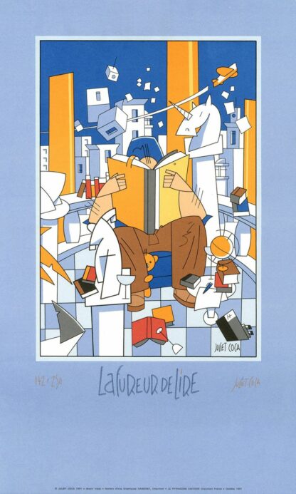 Coca, Sérigraphie signée, Fureur de lire