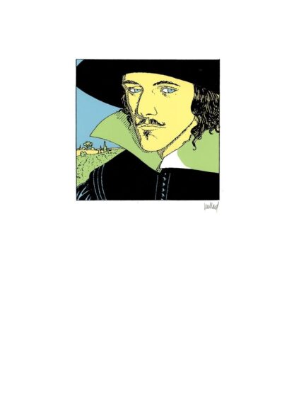 Juillard, Quelque chose de Bleu, Sérigraphie signée, Homme au chapeau noir