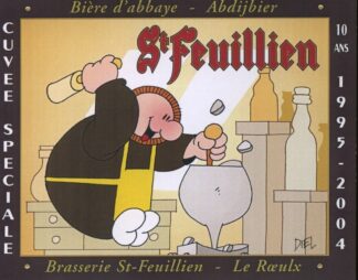 Diel, Festival Bd du Roeulx, Etiquette de bière signée, Brasserie St-Feuillien