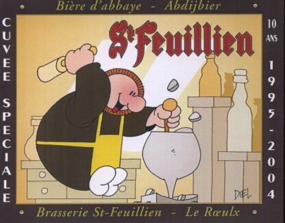Diel, Festival Bd du Roeulx, Etiquette de bière signée, Brasserie St-Feuillien