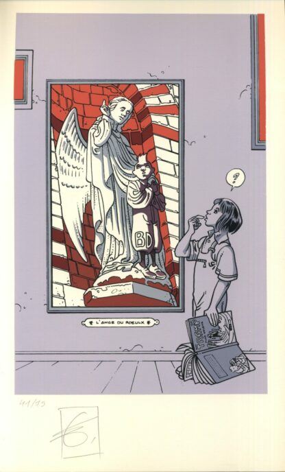 Arnoux, Sophaletta, Ex-libris sérigraphié signé, L'Ange du Roeulx