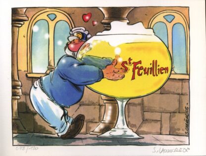 Carrere, Arleston, Léo Loden, Ex-libris offst signé, Tonton et la bière