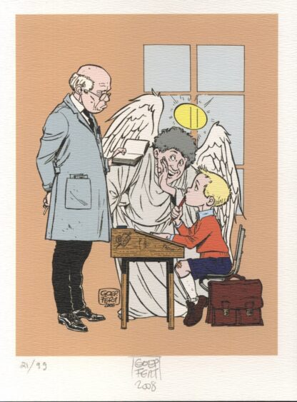 Goepfert, Les Chemins de Malefosse, Ex-libris offset signé, A l'école