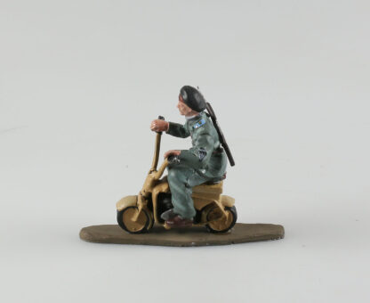 2nd World War, Figurine en métal, Parachutiste, Bataillon Nembo sur son Aeromoto Volugrafo