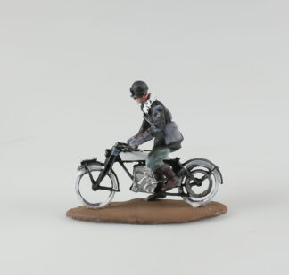 1st World War, Figurine en métal, Motocycliste Italien, 1915, sur sa Rudge