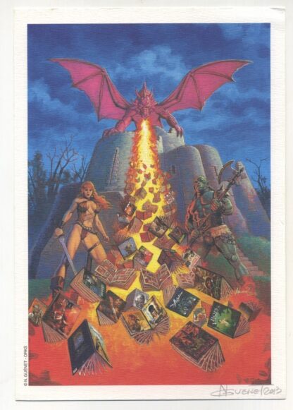 Guenet, Orks, Ex-libris offset, Dragon