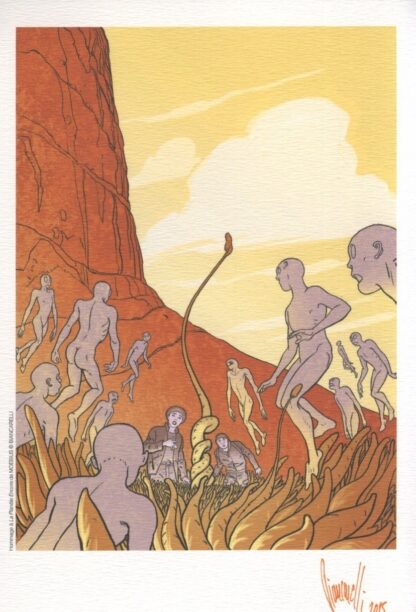 Biancarelli, Ex-libris offset signé, Hommage à Moëbius