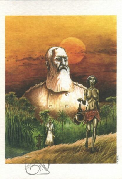 Bihel, Africa Dreams, ex-libris offset signé, Savane