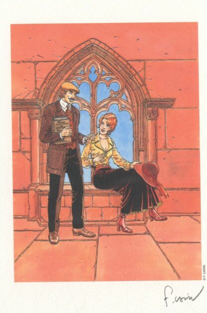 Victor Sackville : Dans l'abbaye Ex-libris signé par Carin