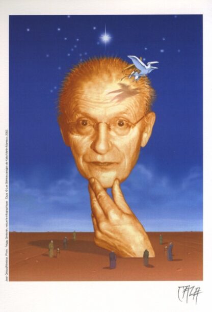 Hommage à Moebius : ex-libris offset signé par Caza