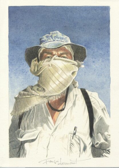 Dermault, Les Chemins de Malfosse, Ex-libris offset signé, Personnage masqué