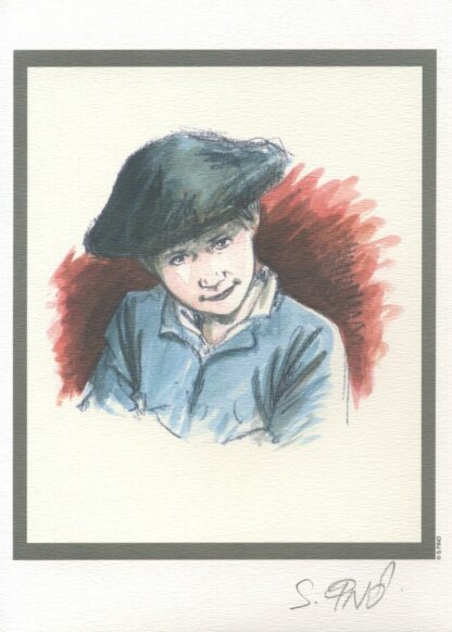 Fino, Les chasseurs d'écume, Ex-libris offset signé, Portrait