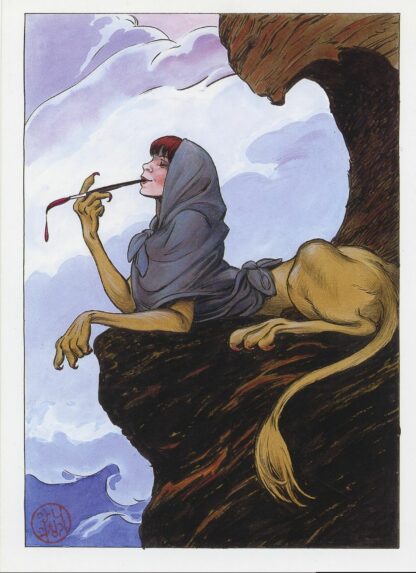 Goetzinger, Agence Hardy, Ex-libris offset signé, La dessinatrice