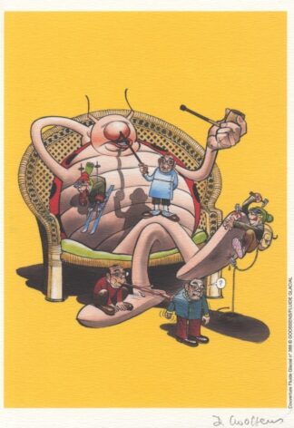 Goossens, Rubrique à brac, Ex-libris offset signé, Hommage à Gotlib