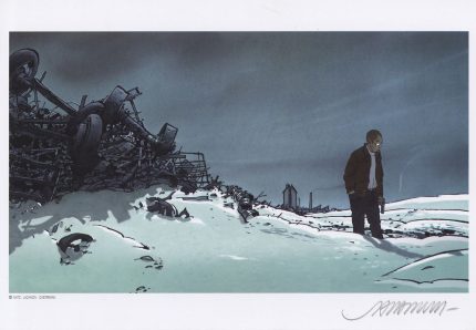 Le Tueur Ex-libris offset signé : Dans les ruines