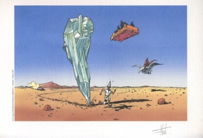 Lebeault, Ex-libris signé, Hommage à Moëbius