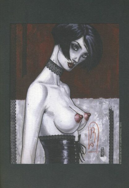 Ledroit, Belles de nuit, Ex-libris offset signé, Buste de Femme