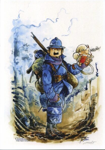 Les Godillots : La pomme Ex-libris signé par Marko