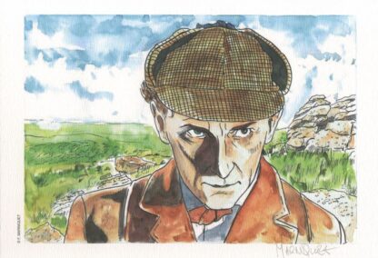 Sherlock Holmes - Ex-libris offset signé - Marniquet