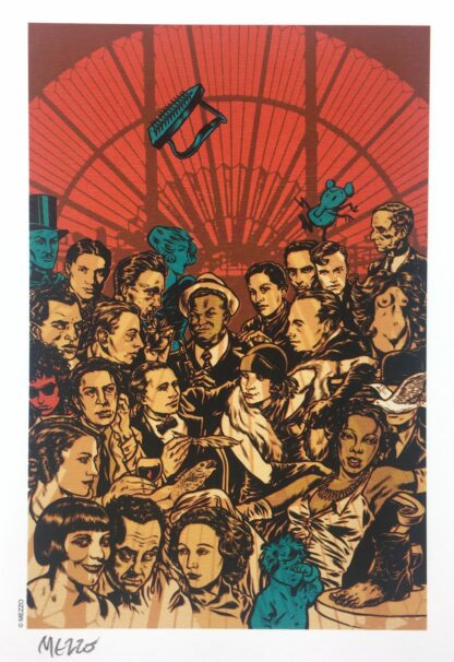 Mezzo, Hommage, Ex-libris offset signé, Portraits