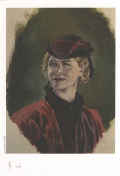 Poupard, Jack l'eventreur, Ex-libris offset signé, Portrait de femme