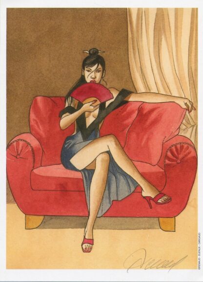 Renaud, Venus H, Ex-libris, Canapé rouge