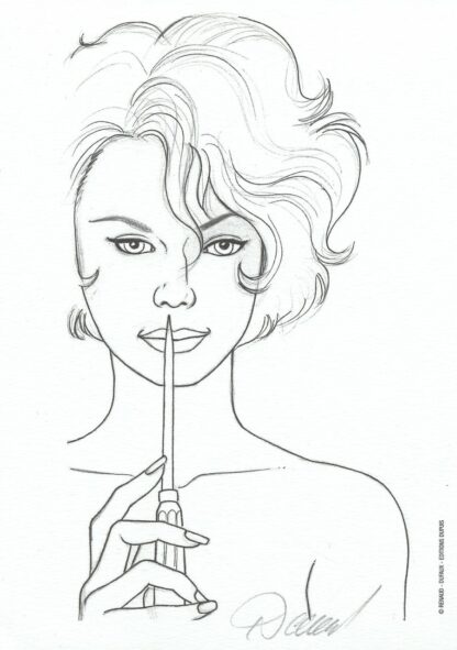 Renaud, Venus H, Ex-libris, Pic à glace ( n&b )