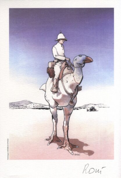 Rossi : Ex-libris offset signé : Hommage à Moebius