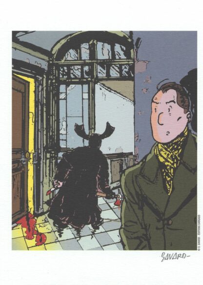 Savard, Ex-libris offset signé, Dick Hérisson et l'ombre
