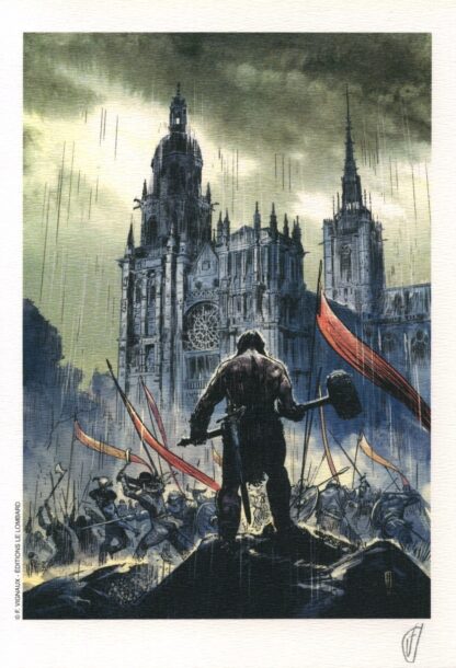 Vignaux, Ex-libris offset signé, La bataille !