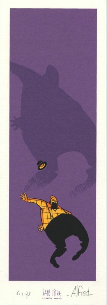 Alfred, Abraxas, E-libris sérigraphié signé, Chute