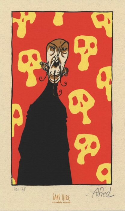 Alfred, Abraxas, E-libris sérigraphié signé, Ayez peur