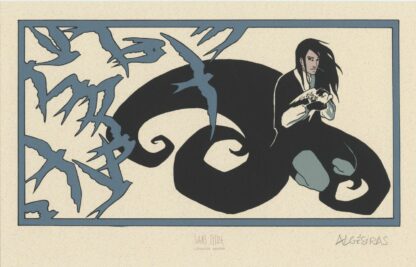 Algesiras, Candélabres, Ex-libris sérigraphié signé, Solédango