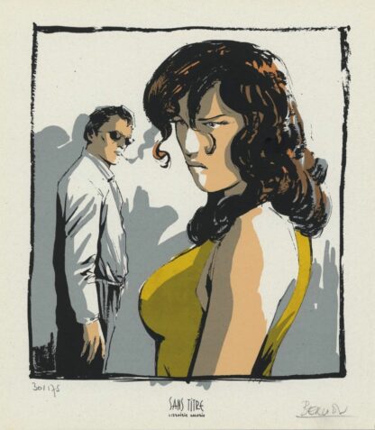 Berlion, Histoires d'en Ville, Ex-libris sérigraphié signé, Karima