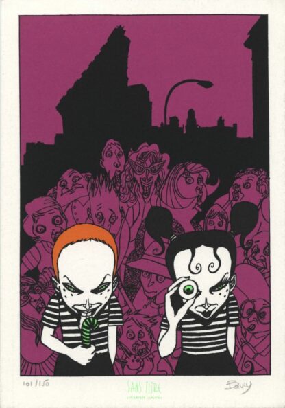 Boivin, Ex-libris sérigraphié signé, Lili et Winker
