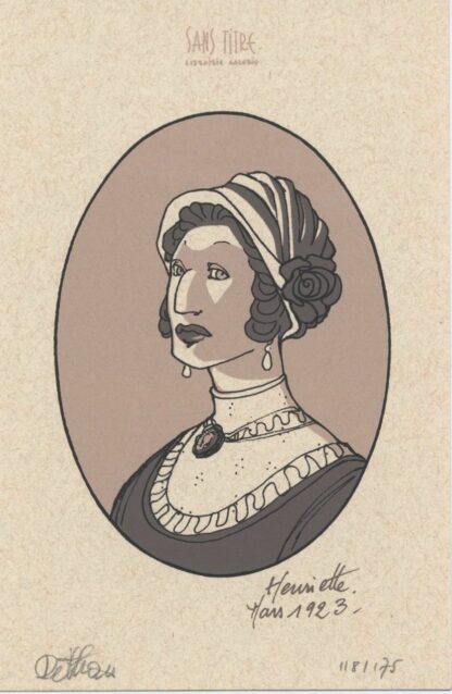 Dethan, Henriette, Ex-libris sérigraphié signé, Mars 1922