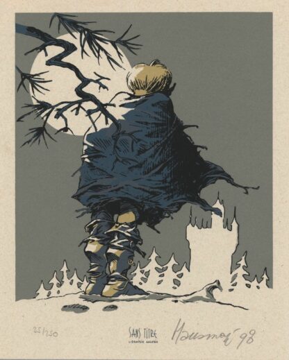 Le Prince des écureuils : Ex-libris sérigraphié signé par Hausman