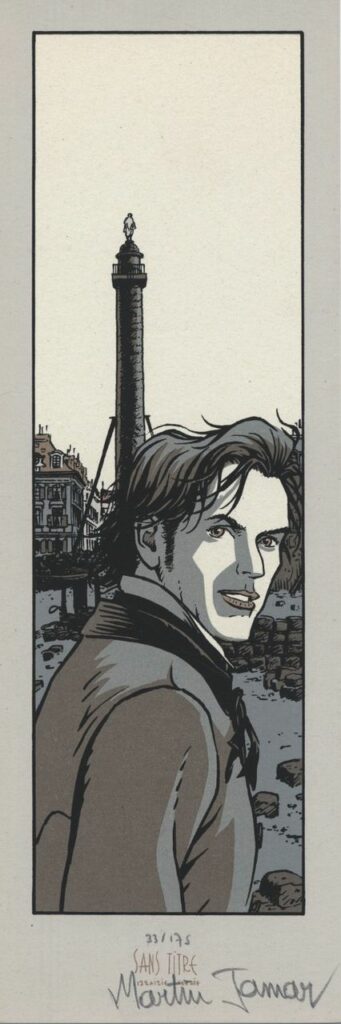 Jamar, Les voleurs d'Empires, Ex-libris sérigraphié signé, Colonne Vendome